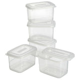Sainsbury's Home Basics food storage boxes 220ml 5 pack (British brand)