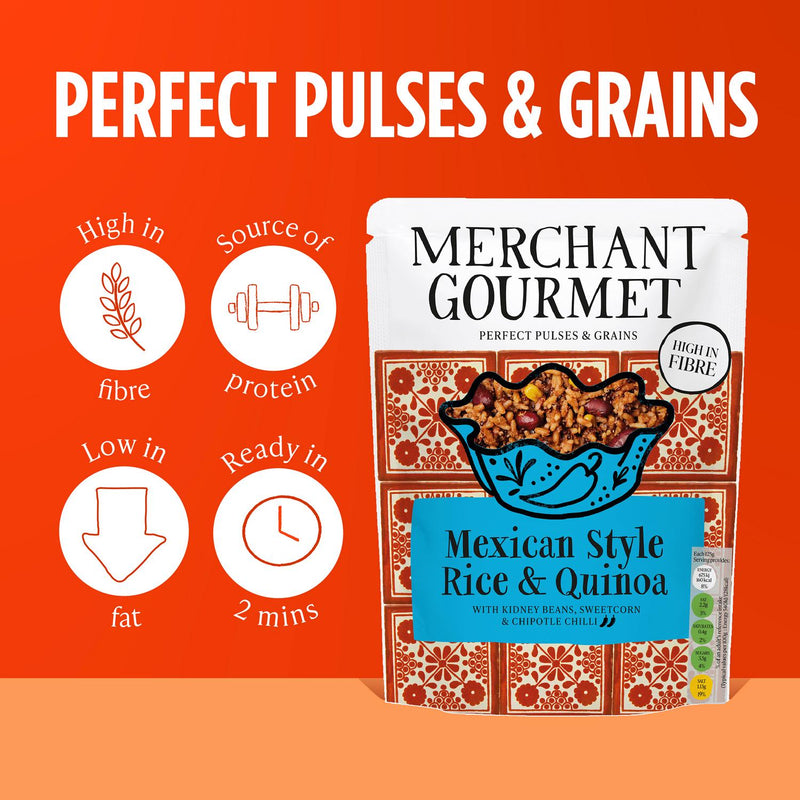 Merchant Gourmet Mexican Inspired Grains 250g, imported from the UK