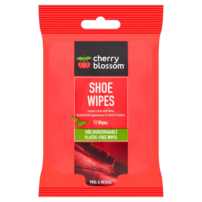 Cherry Blossom shoe wipes 12 pack - British product