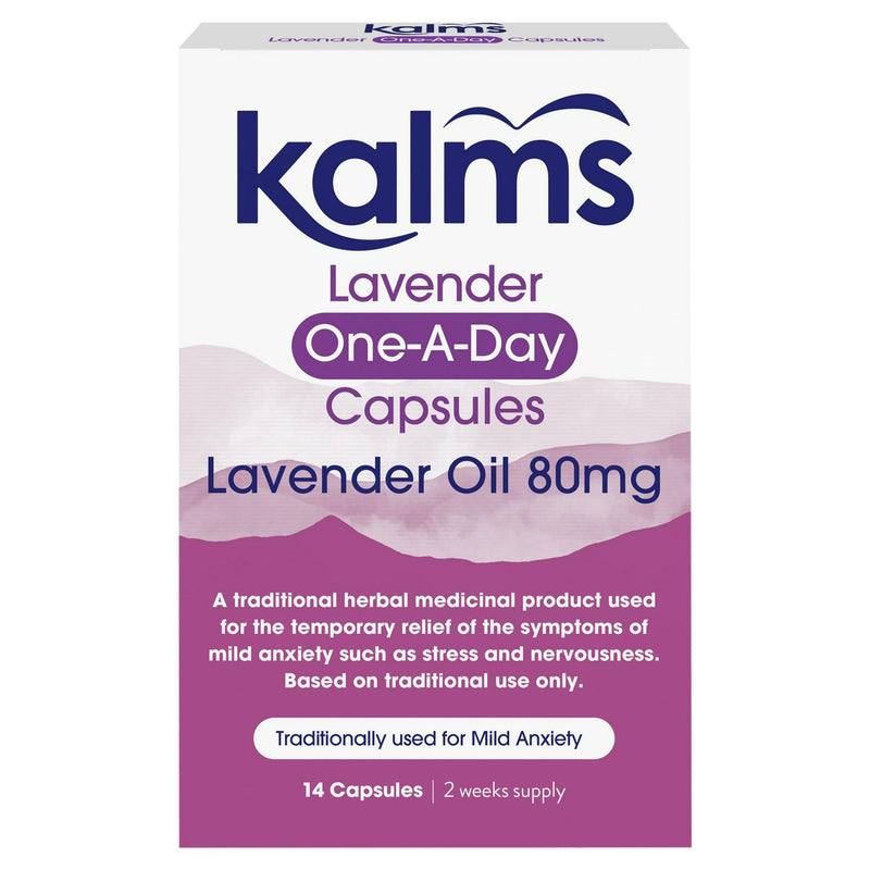 Kalms Lavender Oil Capsules 80mg 14 capsules, UK version