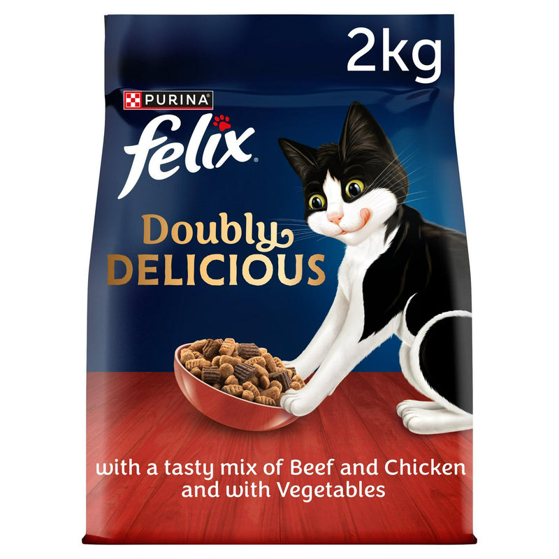 Felix dry cat food beef chicken vegetables 2kg UK version