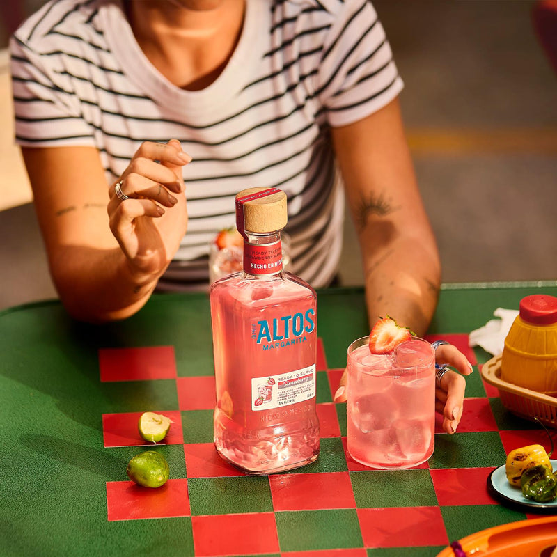 Olmeca Altos Strawberry Margarita Cocktail 75cl, imported from the UK
