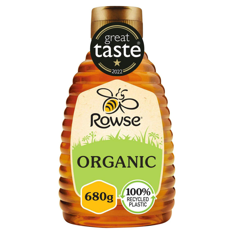 Rowse organic runny honey squeezy 680g, imported from the UK