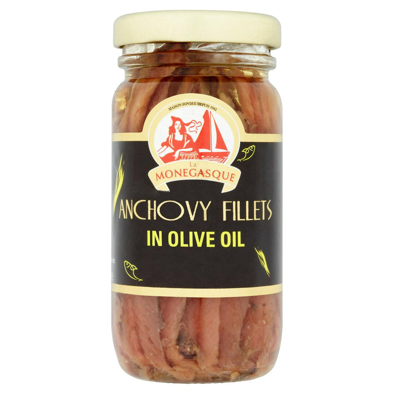 La Monégasque anchovy fillets olive oil 100g, UK version