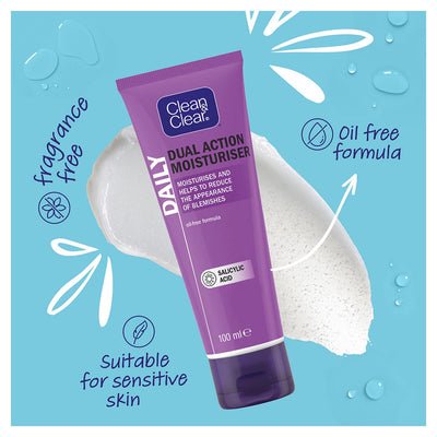 Sainsburys Oil-Free Dual Action Face Moisturiser with Salicylic Acid 100ml- Buy online at McGrocer