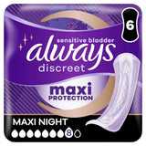 Always Discreet Ultimate Night Incontinence Pads x6 - British product