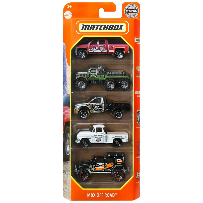 Matchbox Pack of 5 Car Vehicles, imported from the UK