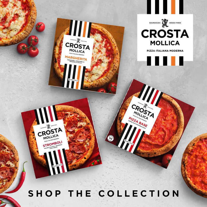 Crosta & Mollica Fiorentina Mushrooms Spinach Creamy Garlic Sourdough Pizza 453g