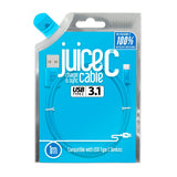 Juice Cable Lightning Type-C Round Aqua 1m
