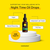Cannaray CBD Night Time Oil Drops Peppermint 30ml - British product