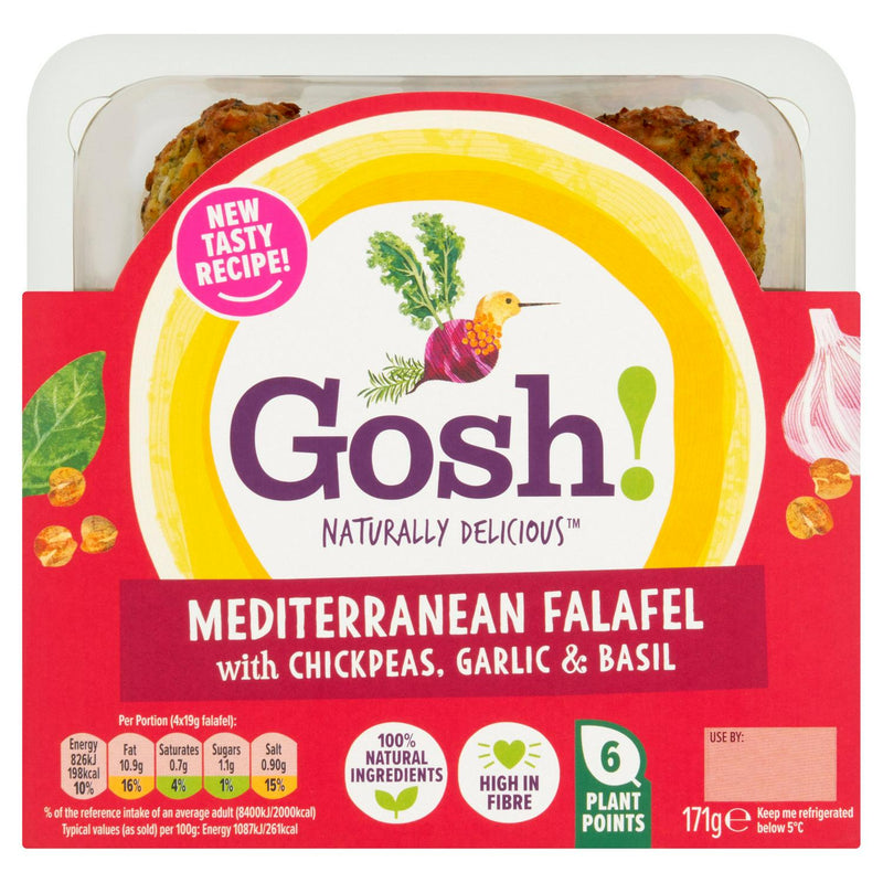 Gosh! Mediterranean Falafel with Chickpeas & Hint of Basil 171g