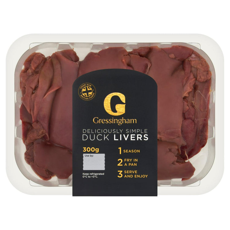 Gressingham duck livers 300g fresh product, UK version