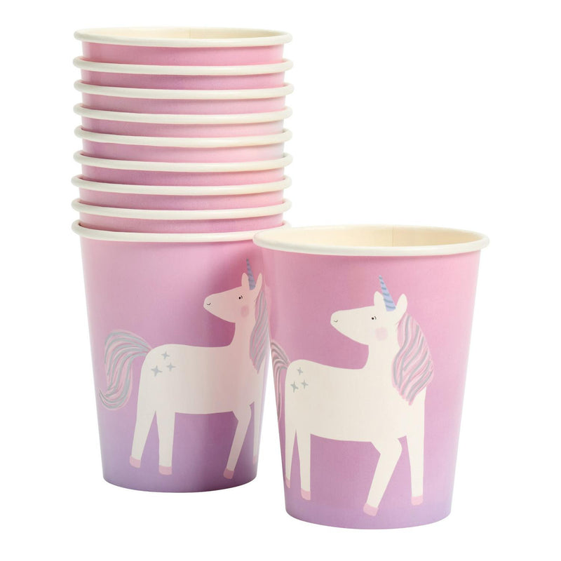 Sainsbury's Home Pack of 10 Unicorn Paper Cups - 250ml