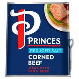 Princes reduced salt corned beef 340g, imported from the UK