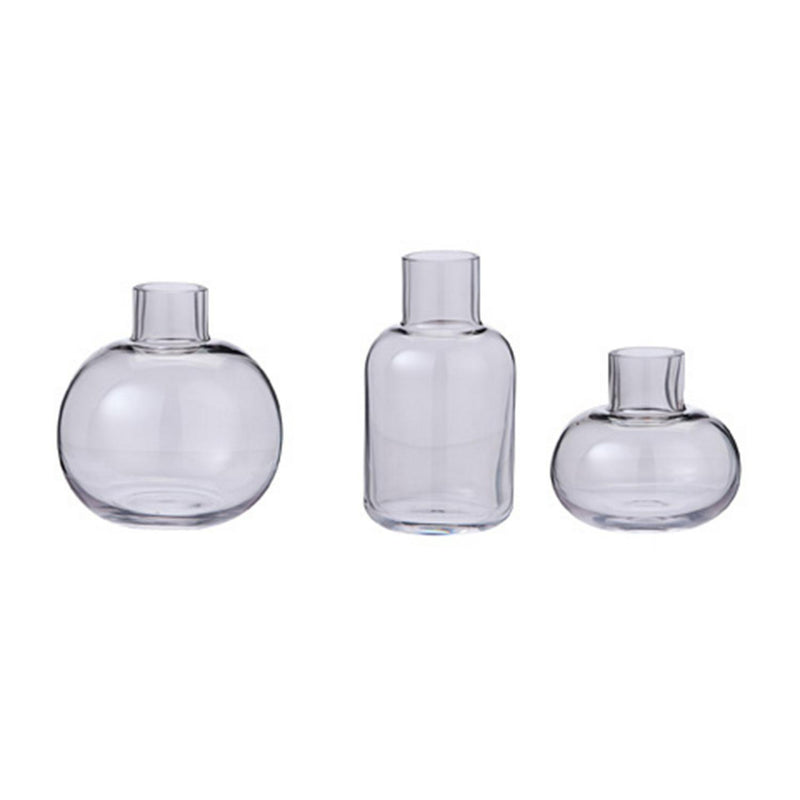 Habitat smoked glass bud vases set of 3 - British product