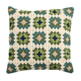 Sainsbury's Home crochet cushion green 43x43cm (British brand)