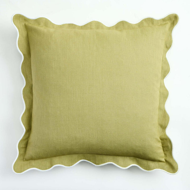 Habitat Scallop Cushion Olive 43 x 43 cm, UK version