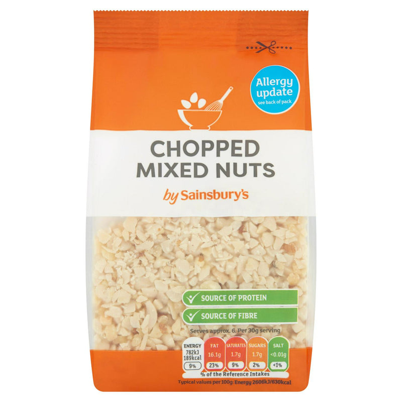 Sainsbury's chopped mixed nuts 200g (British brand)