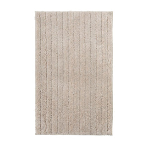 Ribbed Oatmeal Bath Mat with Non-Slip Latex Backing