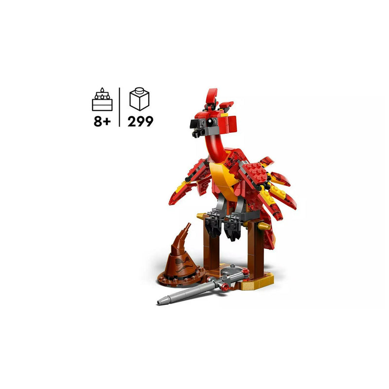 Lego Harry Potter Fawkes phoenix toy set 299 pieces, UK version