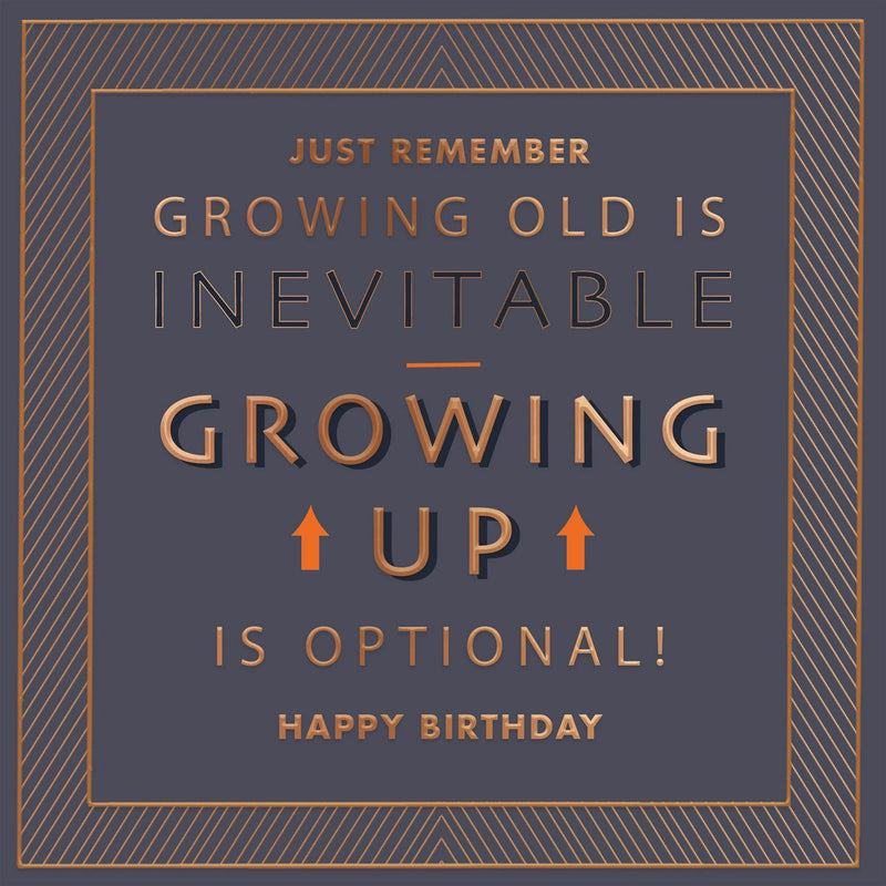 Carte Blanche Birthday Humour Growing Old is Inevitable Design Greeting Card