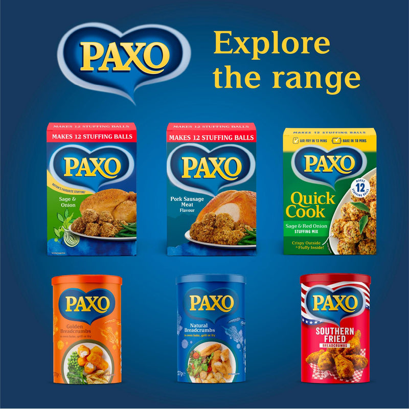 Paxo Gluten Free Sage and Onion Mix 150g, imported from the UK