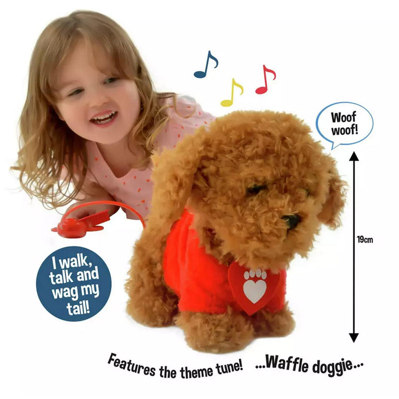 Waffle the Wonder Dog Walkies Soft Toy 25cm (British brand)