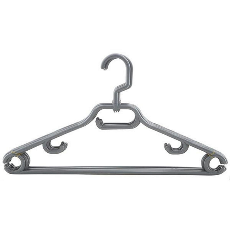 Sainsbury's Silver Plastic Clothes Hangers Pack of 6 (British brand)