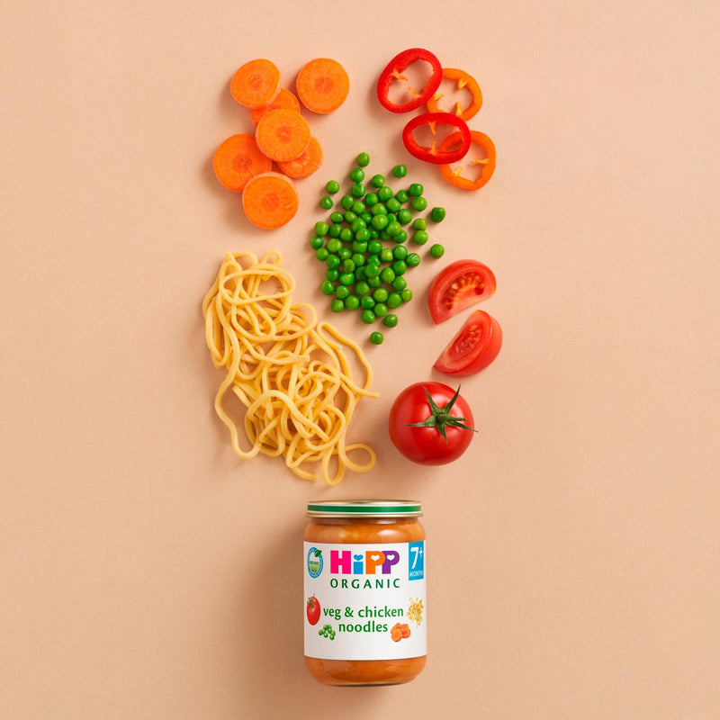 HiPP Organic Veg & Chicken Noodles Baby Food 190g, UK version
