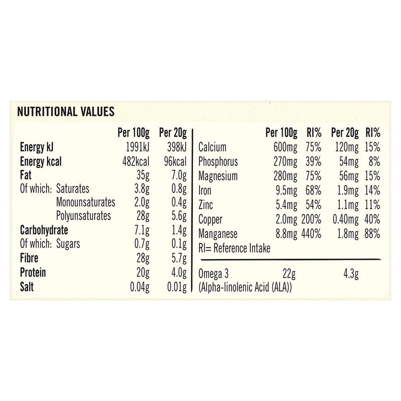 Linwoods milled organic chia seeds 200g pouch, UK version