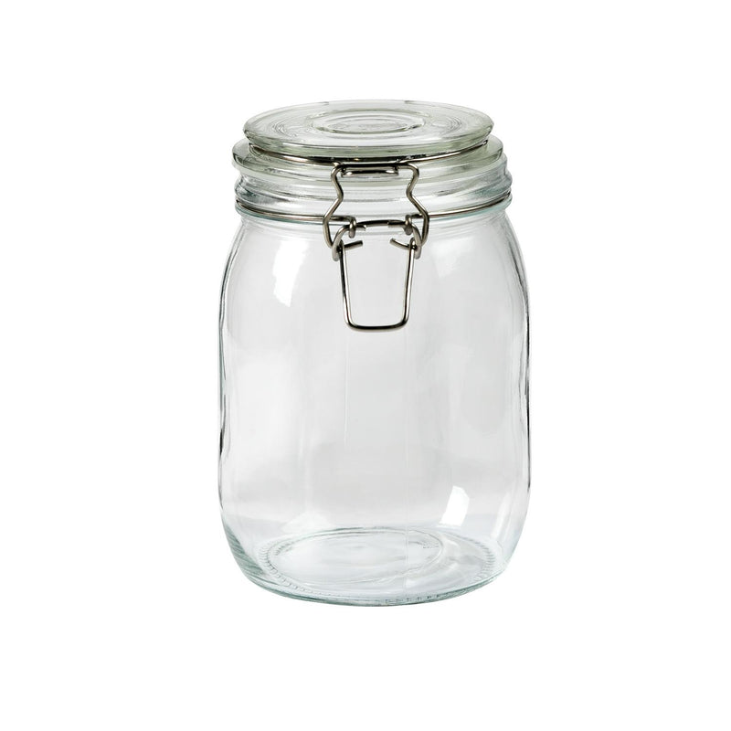 Sainsbury's Home glass clip top jar 950ml (British brand)