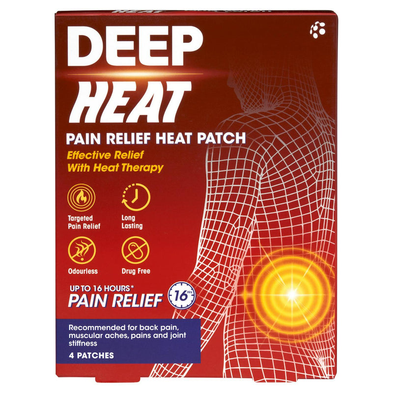 Deep Heat pain relief patches x4 - British product