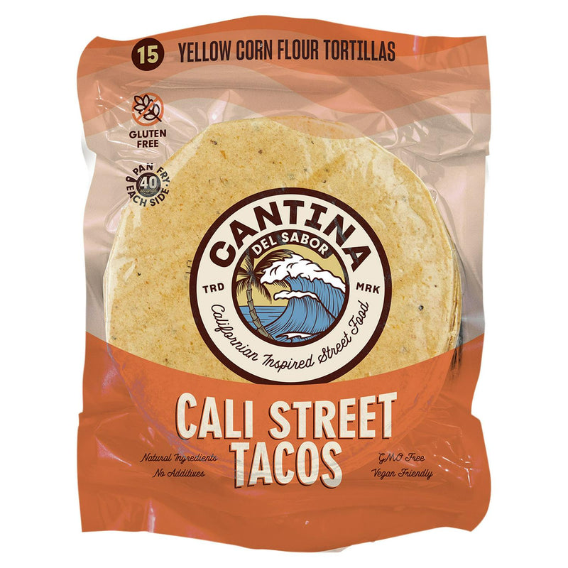 Cantina Cali Street Tacos yellow corn flour tortillas 250g - British product