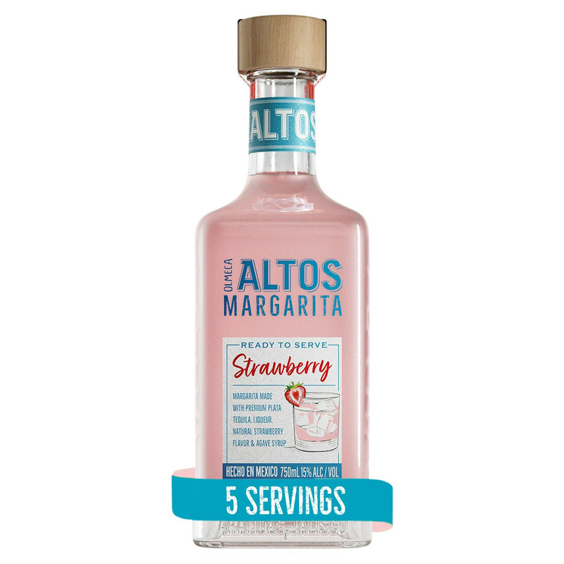 Olmeca Altos Erdbeer-Margarita Cocktail 75cl, importiert aus Großbritannien