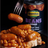 Tin of Branston baked beans and sausages 405g - British product