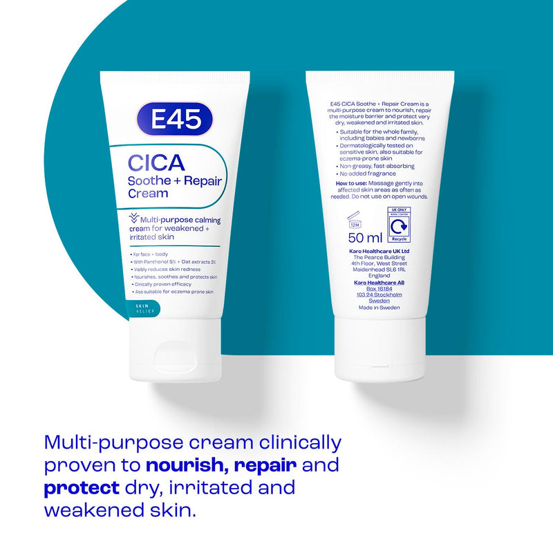 E45 Cica Soothe + Repair Cream 50ml - British product