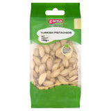 Gama brand Turkish pistachios salted variety 150g bag, UK version