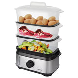 Cookworks FS1400-GS 3 Tier Steamer - Stainless Steel