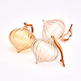 Habitat Pack of 3 Unique Glass Christmas Baubles - Cream