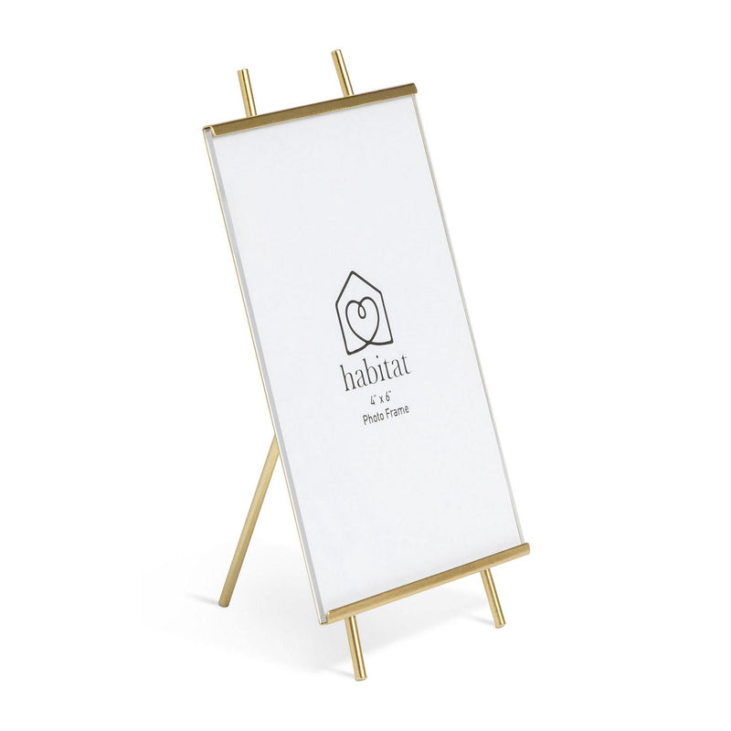 Habitat Easel Photo Frame Gold 18x10cm, UK version