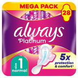 Always Platinum Normal Size 1 Sanitary Towels With Wings Pads x28