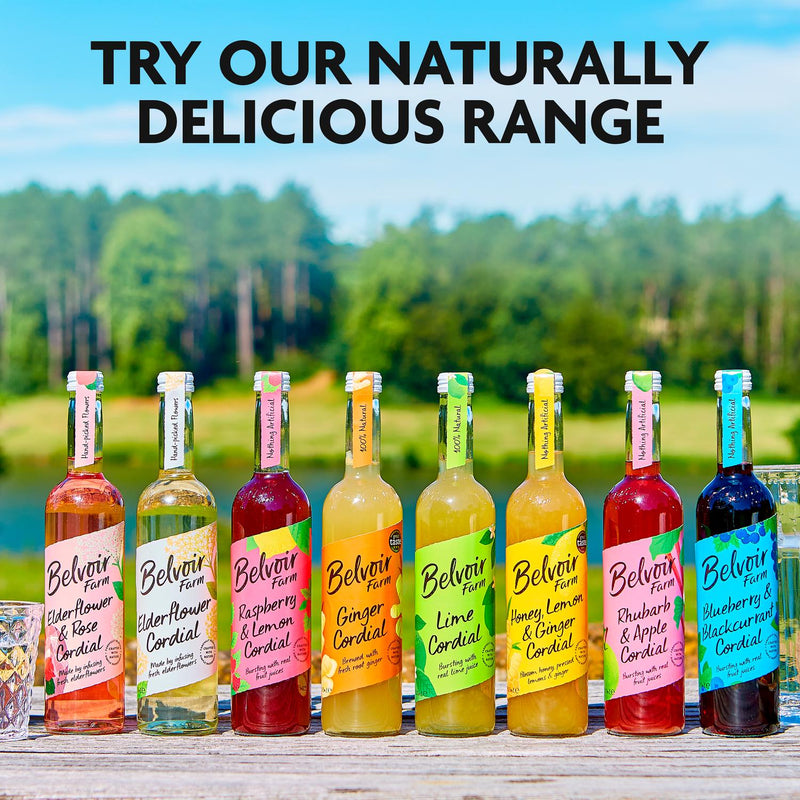 Belvoir Farm Elderflower Rose Cordial 500ml - British product