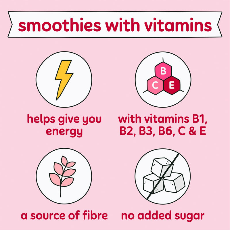 Innocent Berry Energise, Strawberry, Cherry, Apple & Guarana Super Smoothie with Vitamins 750ml