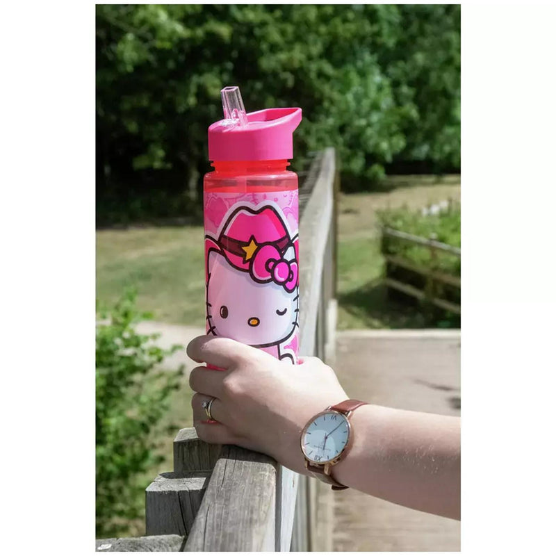 Hello Kitty water bottle cowgirl pink 700ml, UK version