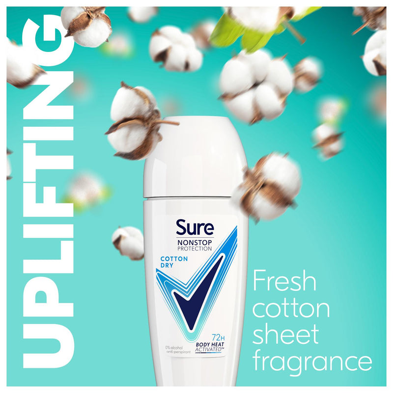 Sure Women Anti-Perspirant Deodorant Nonstop Cotton Dry 50ml (British brand)