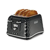 De'Longhi Brillante 4-slice toaster black - British product