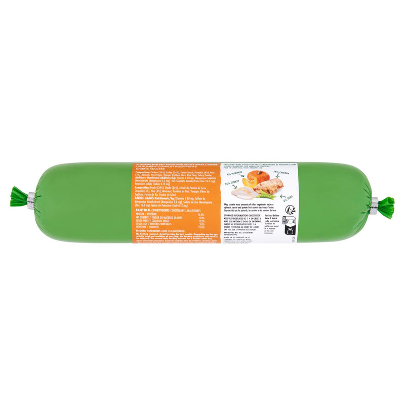 Freshpet Small Dog Food Chicken Turkey Pumpkin Peas 400g - British product