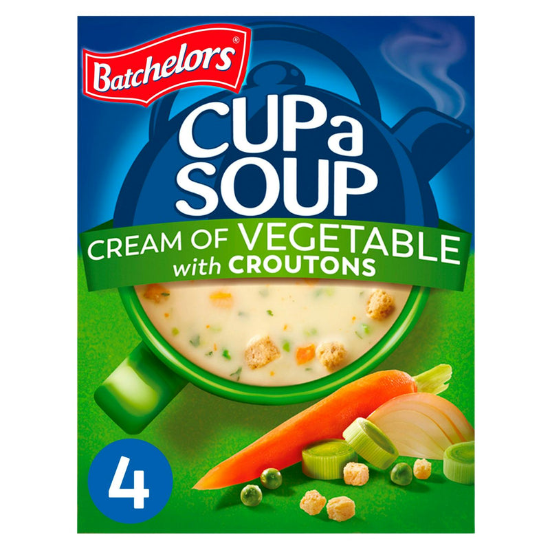 Batchelors Cup a Soup, Cream of Vegetable with Croutons x4 122g