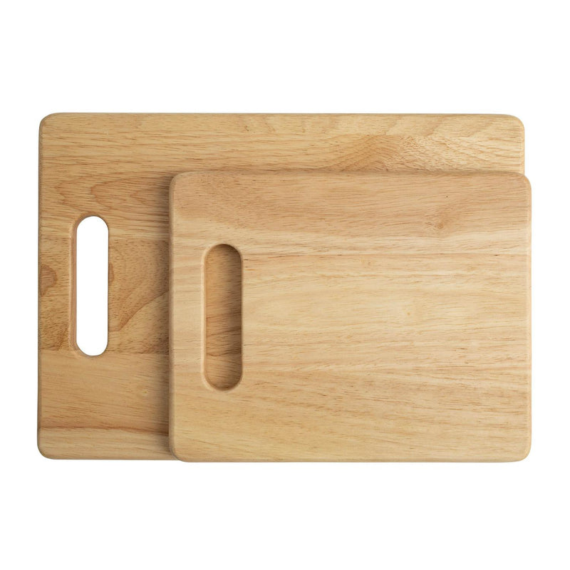 Habitat Rubber Wood Chopping Boards Pack of 2, UK version