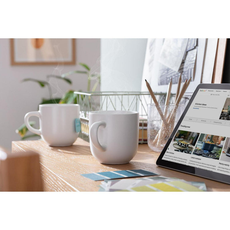 Habitat Riko Mug White Stoneware Set of 4, UK version